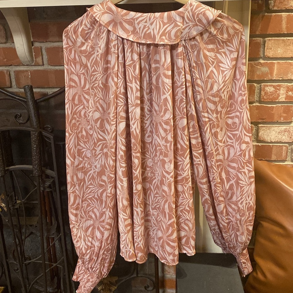 Anthropologie Florence Balducci Women's S Small Femme Collared Long Sleeve Top - Picture 6 of 8